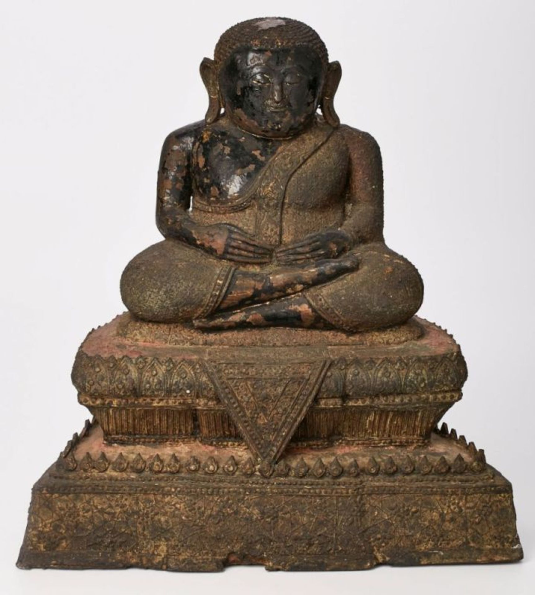 Bronzeskulptur "Sitzender Buddha", wohl