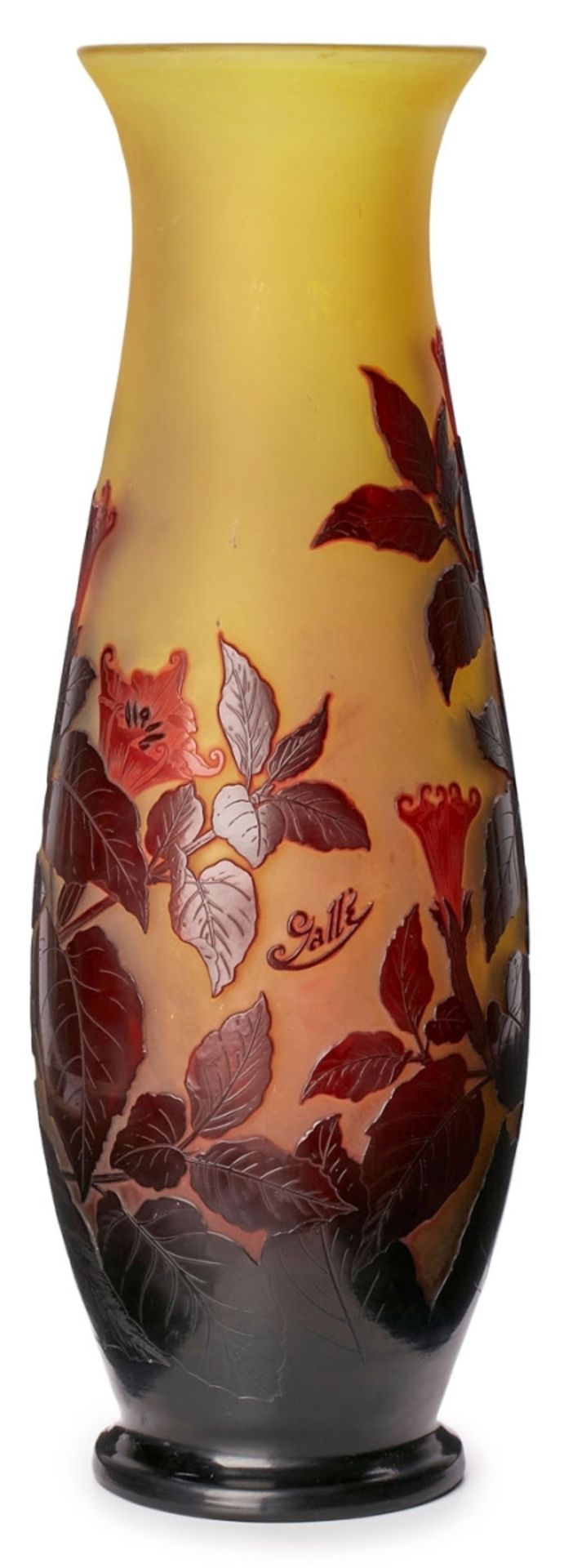 Gr. Vase mit Blütendekor, Gallé um 1920. - Bild 5 aus 5