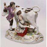 Bauernpaar mit Kuh, Meissen um 1900.