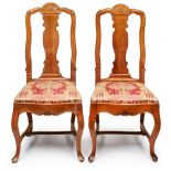 Paar Barock-Stühle, süddt. um 1750.