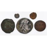 Konvolut 5 antiker Münzen, Nordafrika