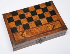 Spielkasten für Schach u. Backgammon,