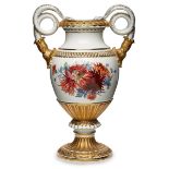 Gr. Schlangenhenkelvase, Meissen um 1900.