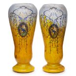 Paar gr. Vasen, Art Nouveau,