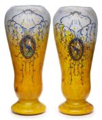 Paar gr. Vasen, Art Nouveau,