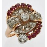 Diamant-Rubin-Ring um 1900