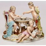 "Die Liebeslotterie", Meissen um 1900.