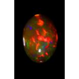 A 3.240ct fire opal. In a case.