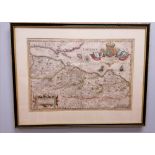 An early 17th century Map of Lothian with A New Descirption Of The Shyres Lothian And Linlithgow. By