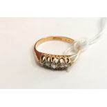 Edwardian 18ct Five stone diamond ring c1900