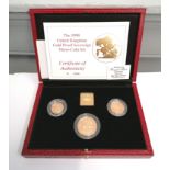 1990 United Kingdom gold proof sovereign three coin set "Number 500" fully certified.