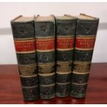 Four volumes of Waverley novels by Sir Walter Scott copyright edition, Edinburgh. Adam and Charles