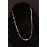 A 9ct gold link chain. 19g approximately.