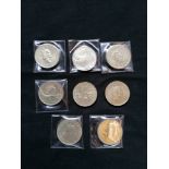 A collection of eight commemorative £2.00 coins to include In Peace Goodwill and Bill of Rights.