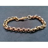 A 9ct (375) gold bracelet. 24g approximately.