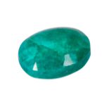 20ct Indian Emerald old cut oval (medium) 22mm long.