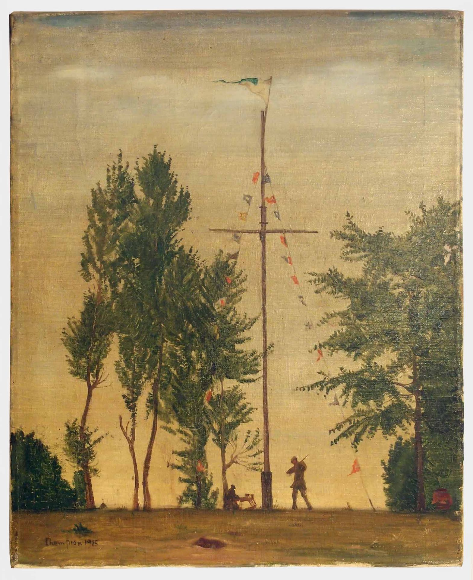 Theo ChampionDüsseldorf 1887 - 1952 Zell an der MoselSommertag. Öl auf Leinwand. 1915(?). 46 x 38