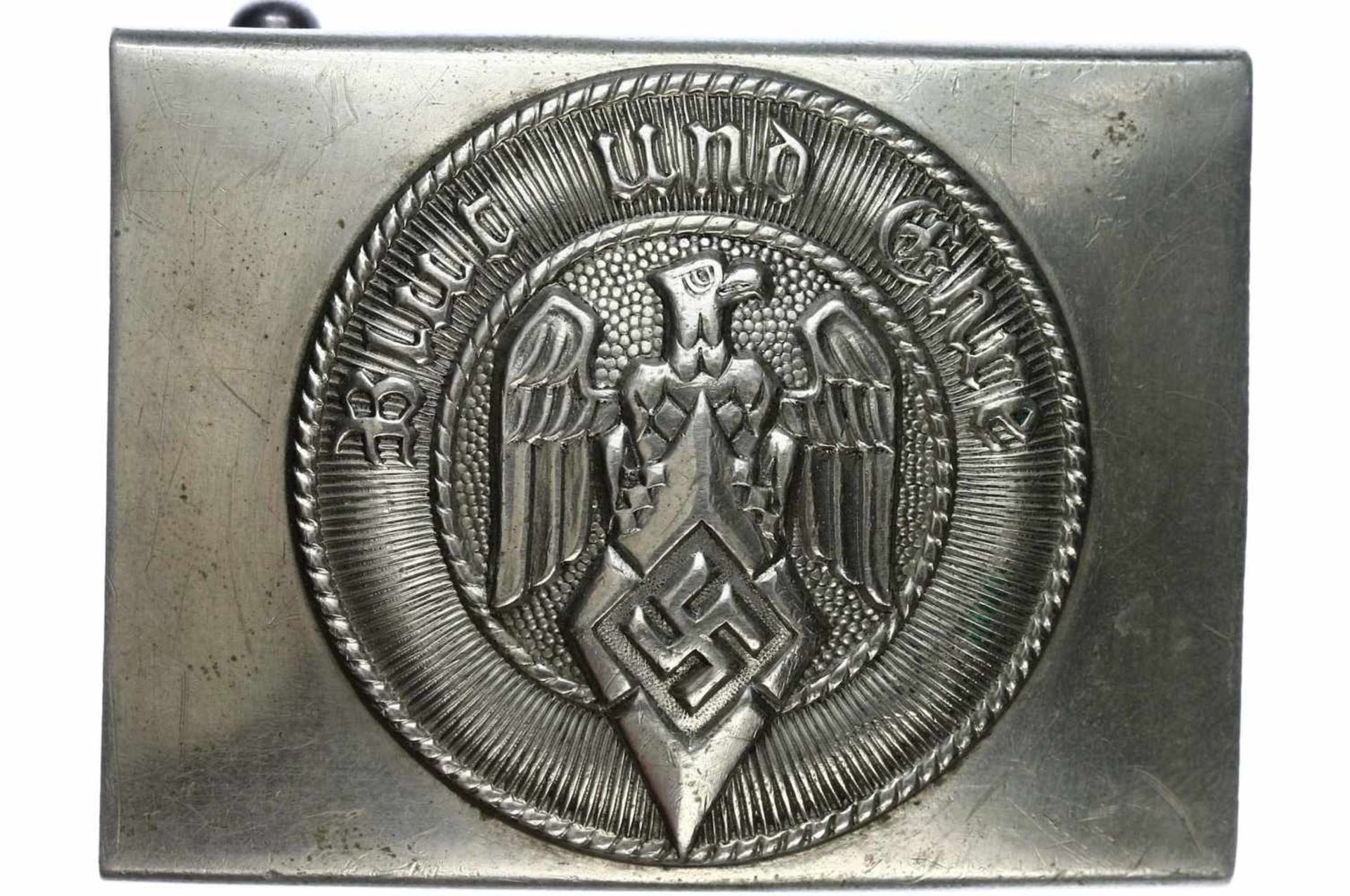 Koppelschlösser und Feldbinden 1870-1945 HJ (Hitler-Jugend), Kasten-Koppelschloß, mit Hersteller - Bild 2 aus 3