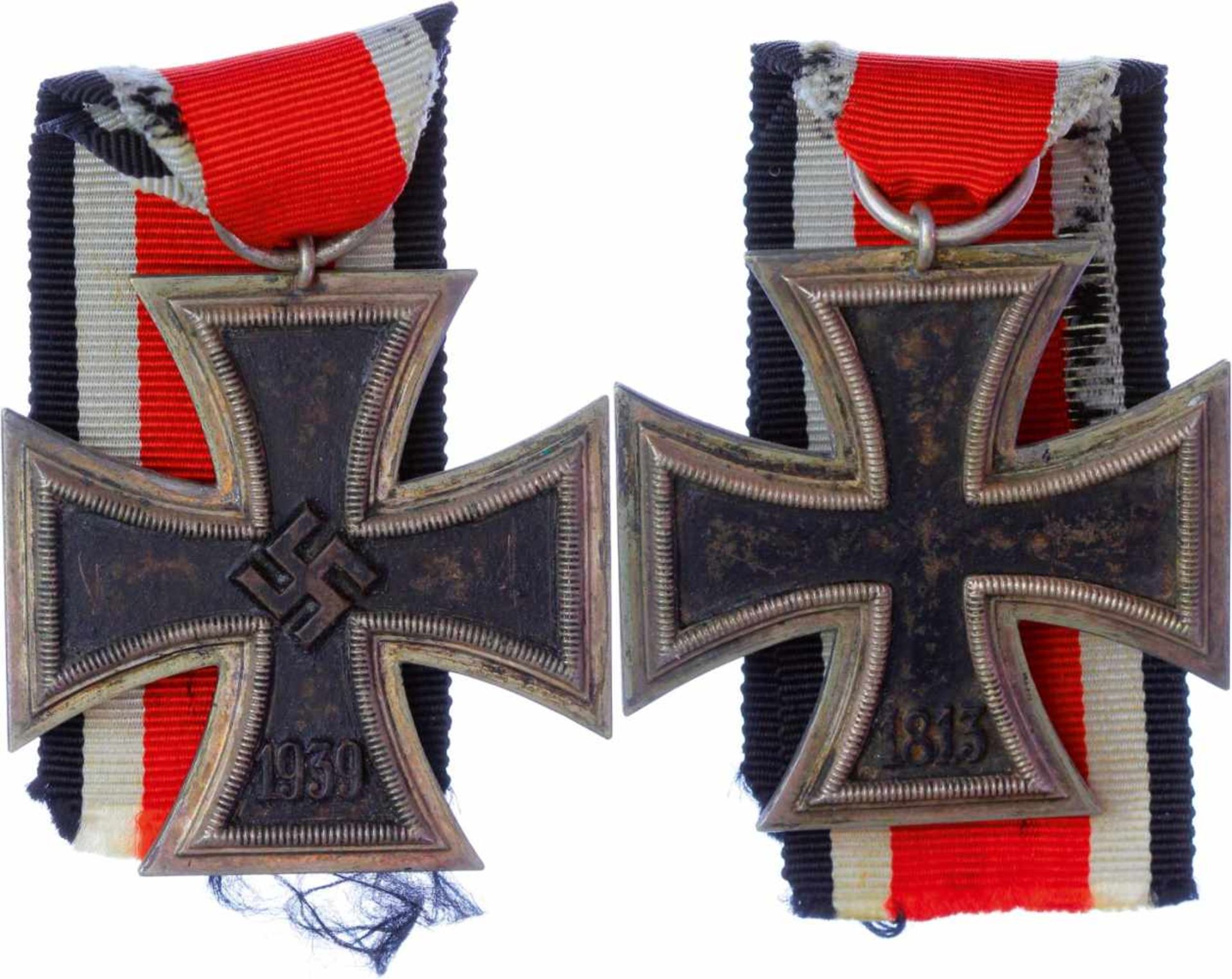 Allg. militärische Auszeichnungen 2. Weltkrieg Eisernes Kreuz 1939 2. Klasse, mit Band, Zustand