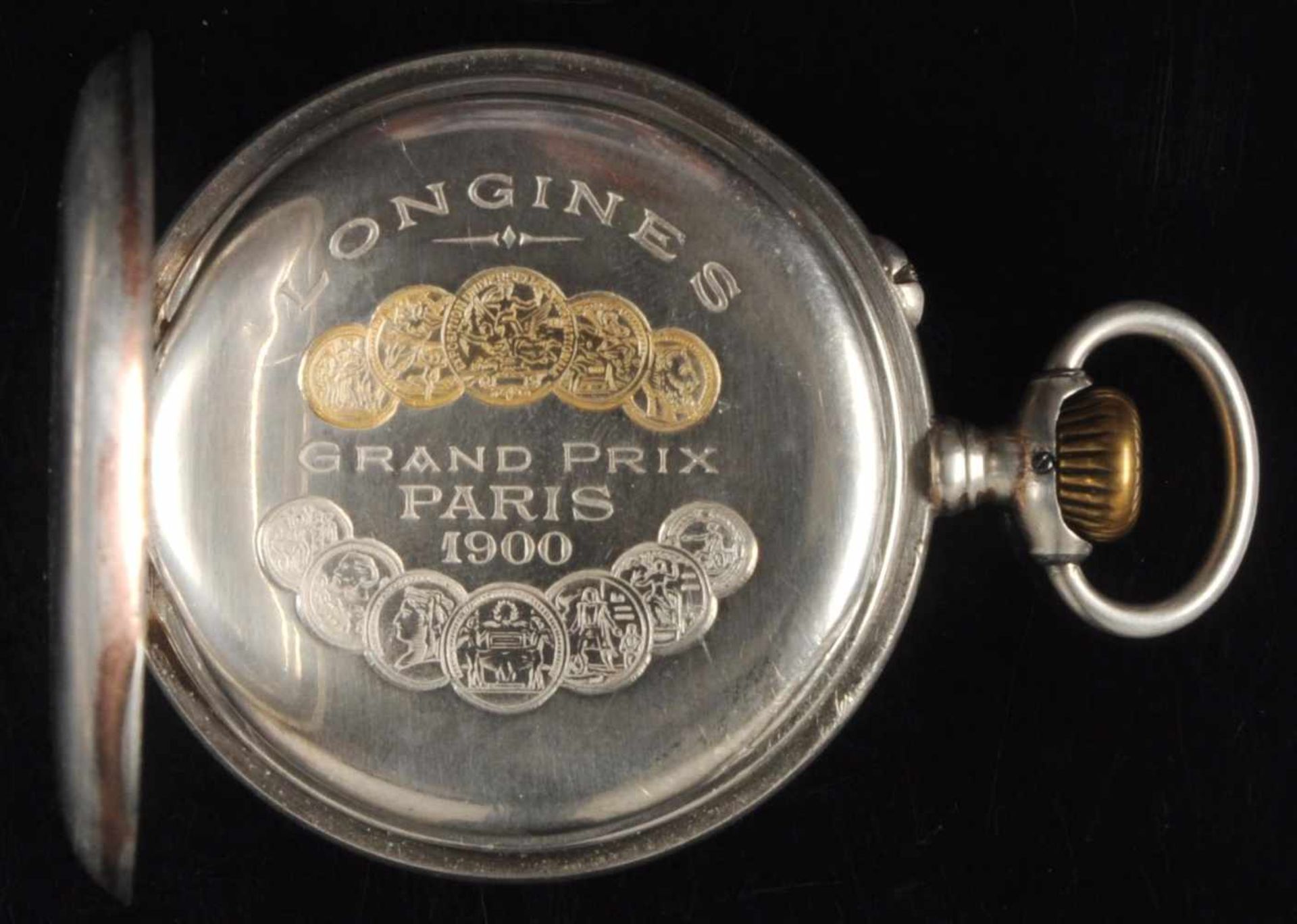 Taschenuhren 1801-1900 Herrentaschenuhr, Longines "Grand Prix Paris" mit separater Sekunde. 1900. - Bild 3 aus 5