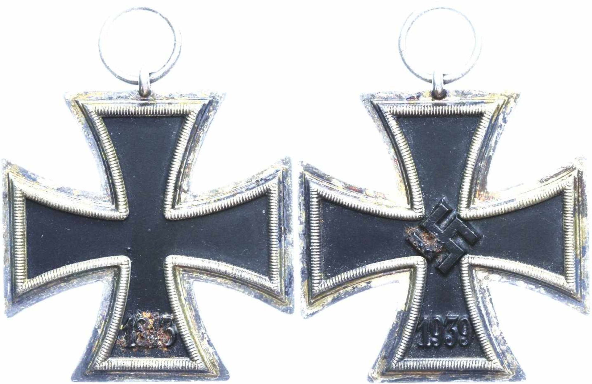 Allg. militärische Auszeichnungen 2. Weltkrieg Eisernes Kreuz 2. Klasse, 1939, mit Band, leicht
