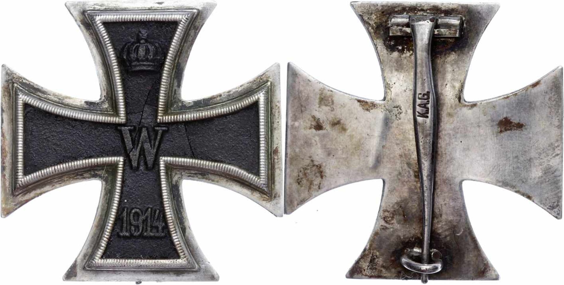 Auszeichnungen Deutscher Staaten bis 1933 Preußen, Eisernes Kreuz 1914 1. Klasse, flache Form,