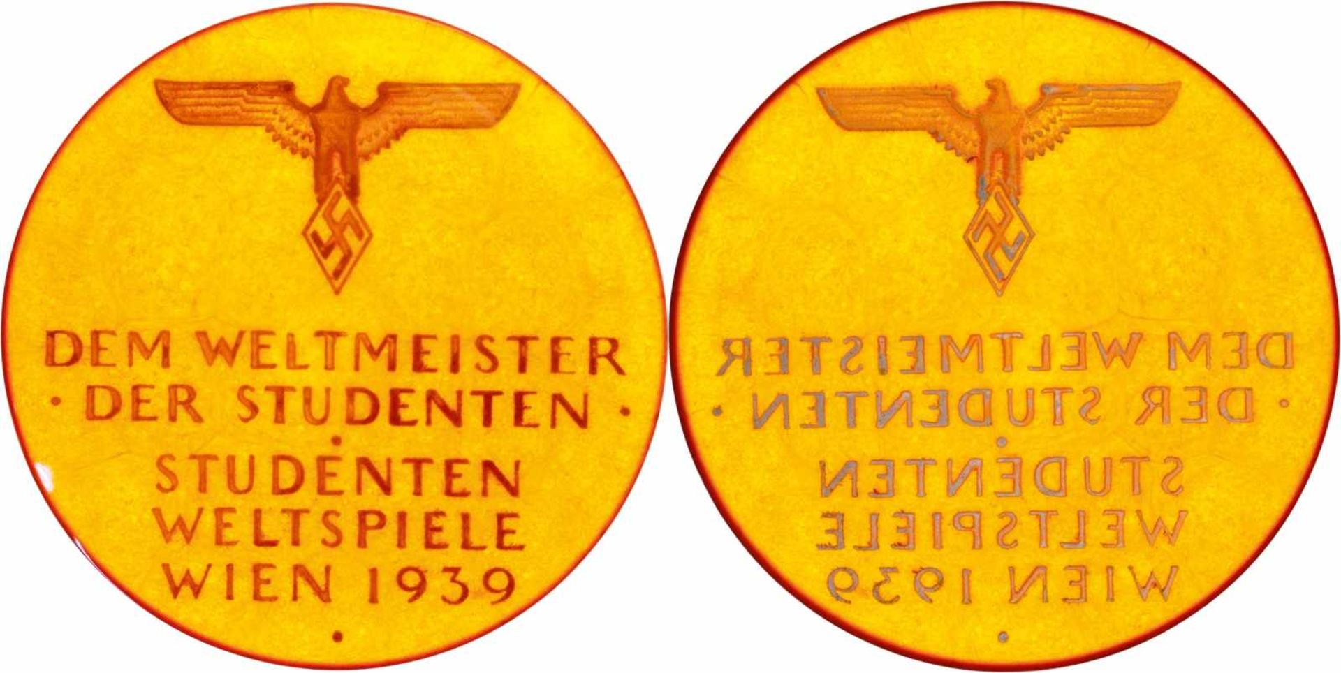 Plaketten, nichttragbare Medaillen und Preise Bernsteinmedaille 1939, Prämie der Studenten-
