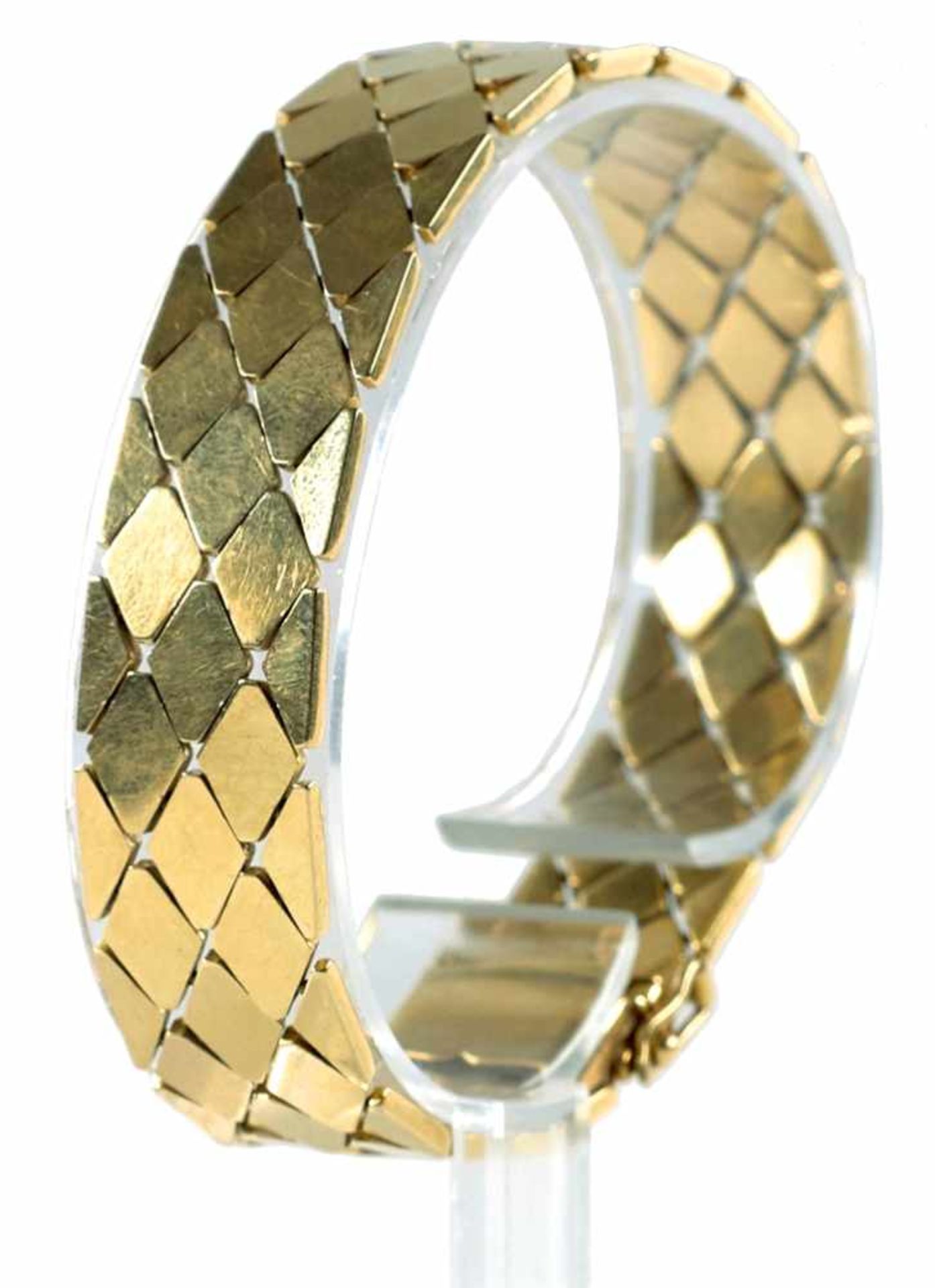 Armbänder ohne Steinbesatz Hochwertiges Damenarmband. 585er GG, gestempelt. Juwelierpunze "W.I.",