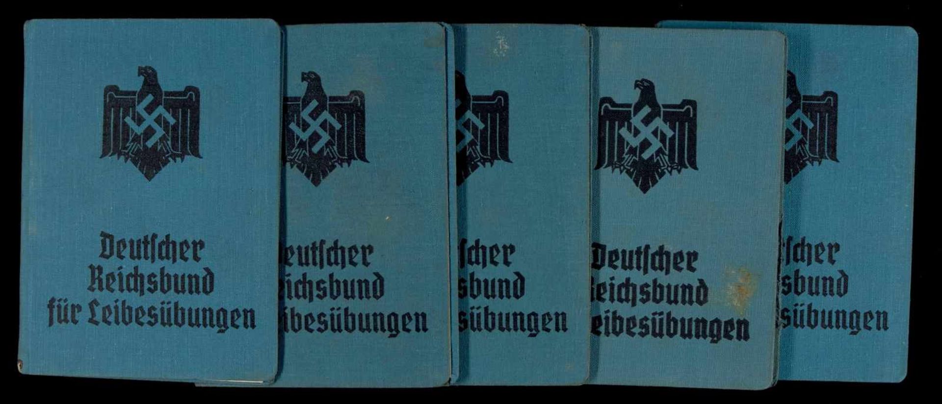 Ausweise, Mitgliedsbücher und Mitgliedskarten 5x Mitgliedsbuch "Deutscher Reichsbund für