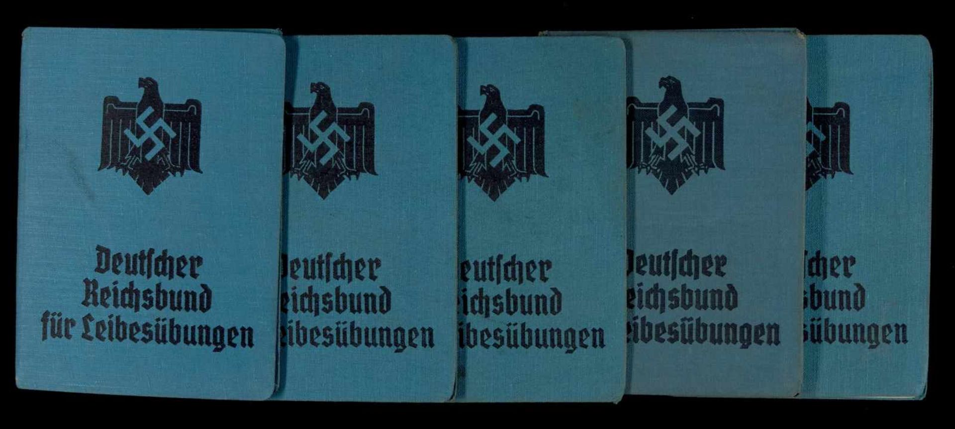 Ausweise, Mitgliedsbücher und Mitgliedskarten 5x Mitgliedsbuch "Deutscher Reichsbund für