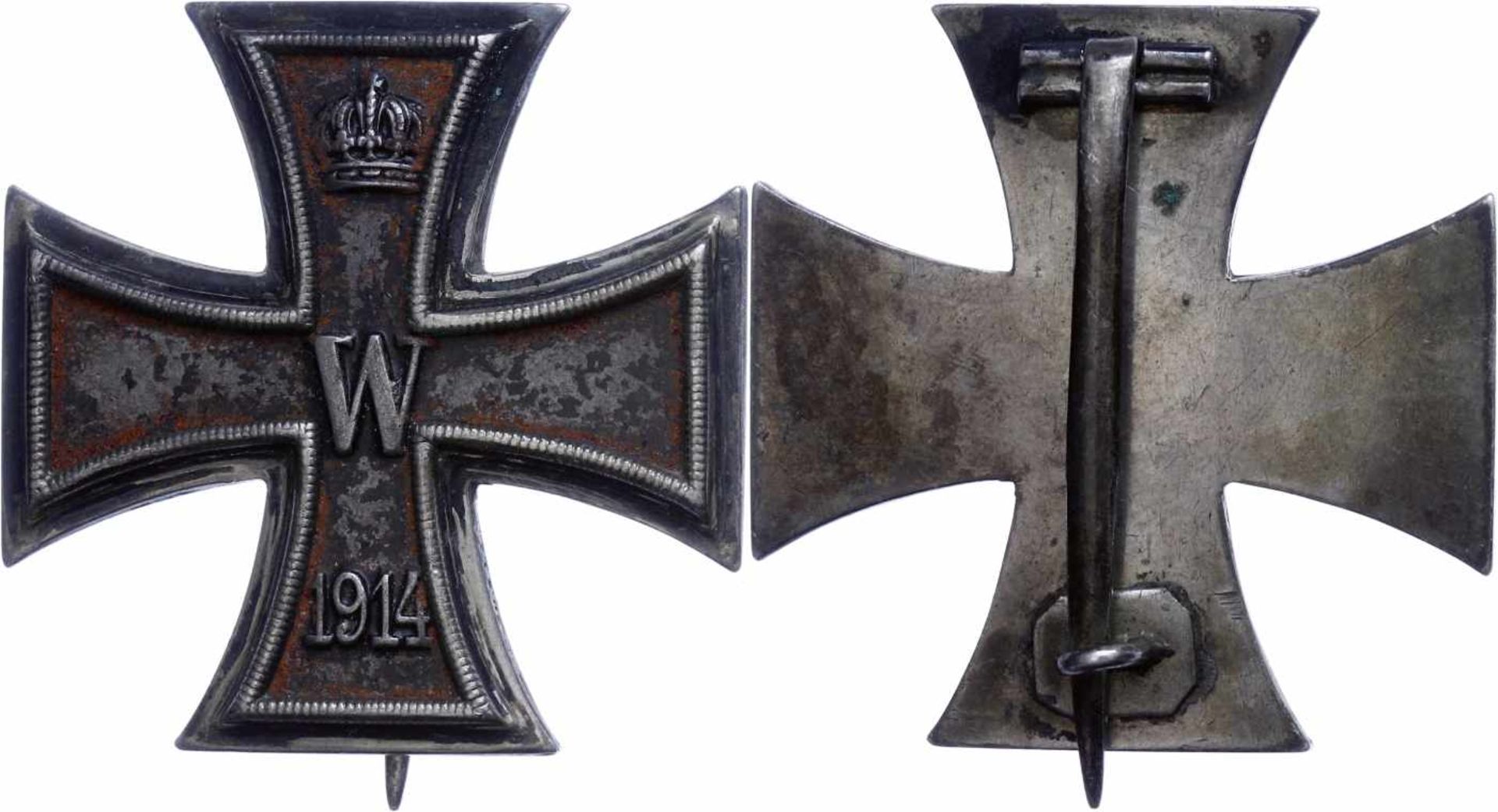 Auszeichnungen Deutscher Staaten bis 1933 Preussen, Eisernes Kreuz 1914, 1. Klasse, flache Form,