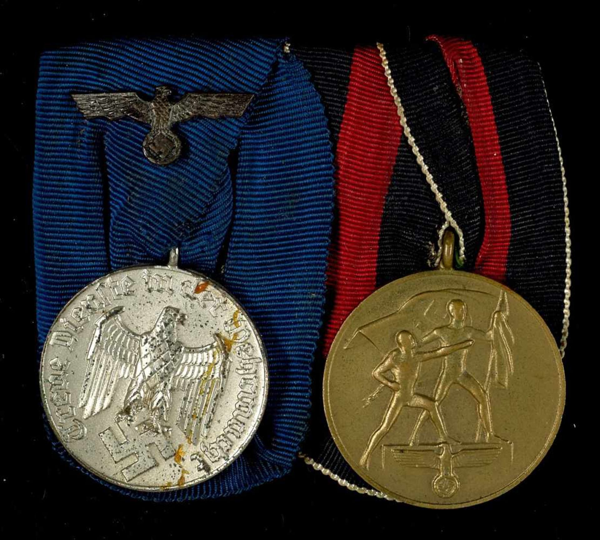 Ordenspangen 3. Reich 2. Weltkrieg Ordensspange mit Dienstauszeichnung Medaille für 4 Jahre mit