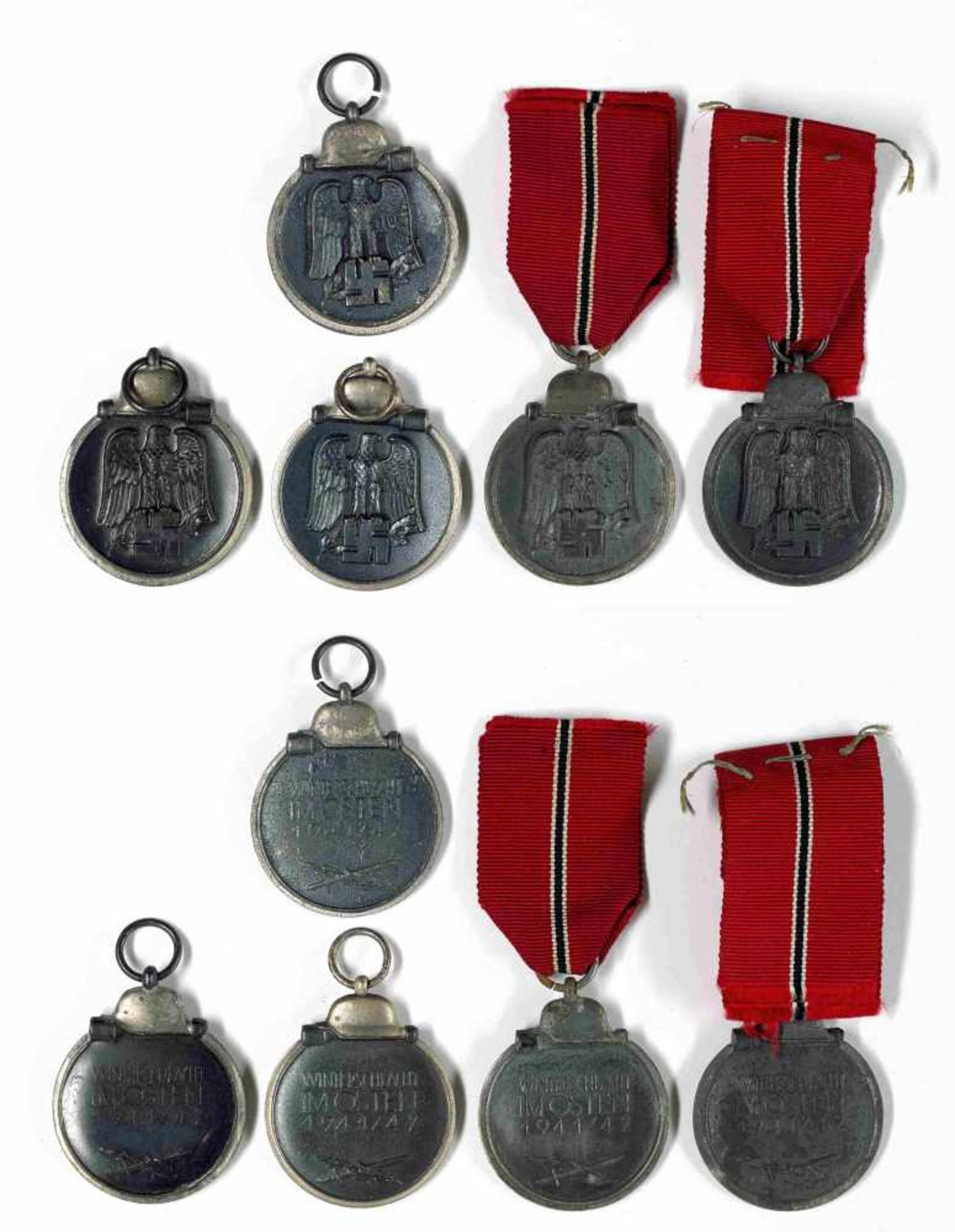 Allg. militärische Auszeichnungen 2. Weltkrieg 5x Medaille Winterschlacht im Osten 1941/42, 2x mit