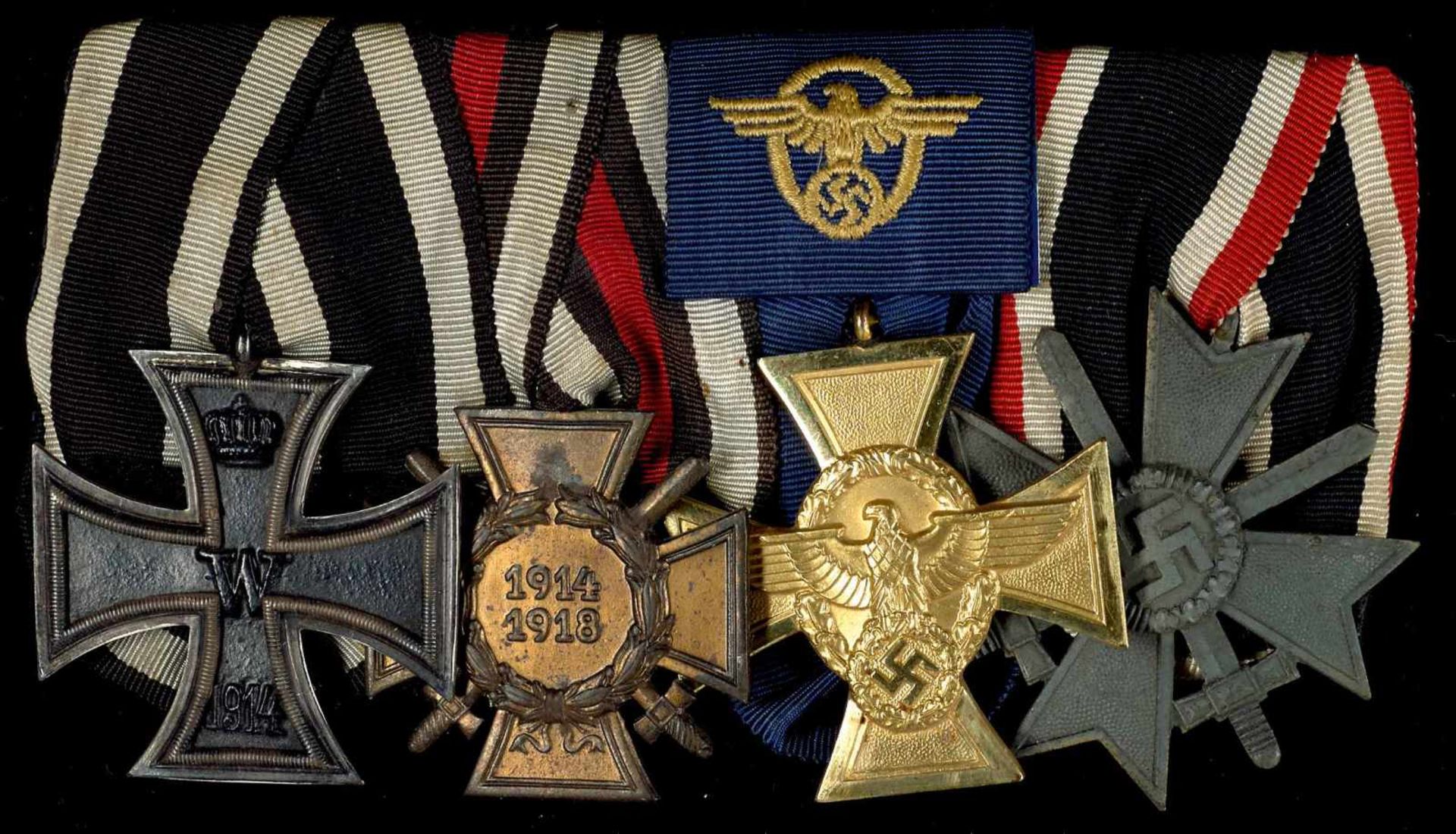 Ordenspangen 3. Reich 2. Weltkrieg Ordensspange mit Eisernes Kreuz 1914 2. Klasse, Frontkämpfer