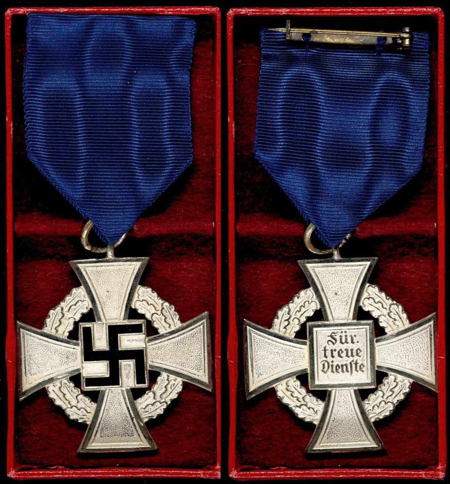 3. Reich Zivile Auszeichnungen Treudienst Ehrenzeichen 2. Stufe für 25 Jahre, am Band und im