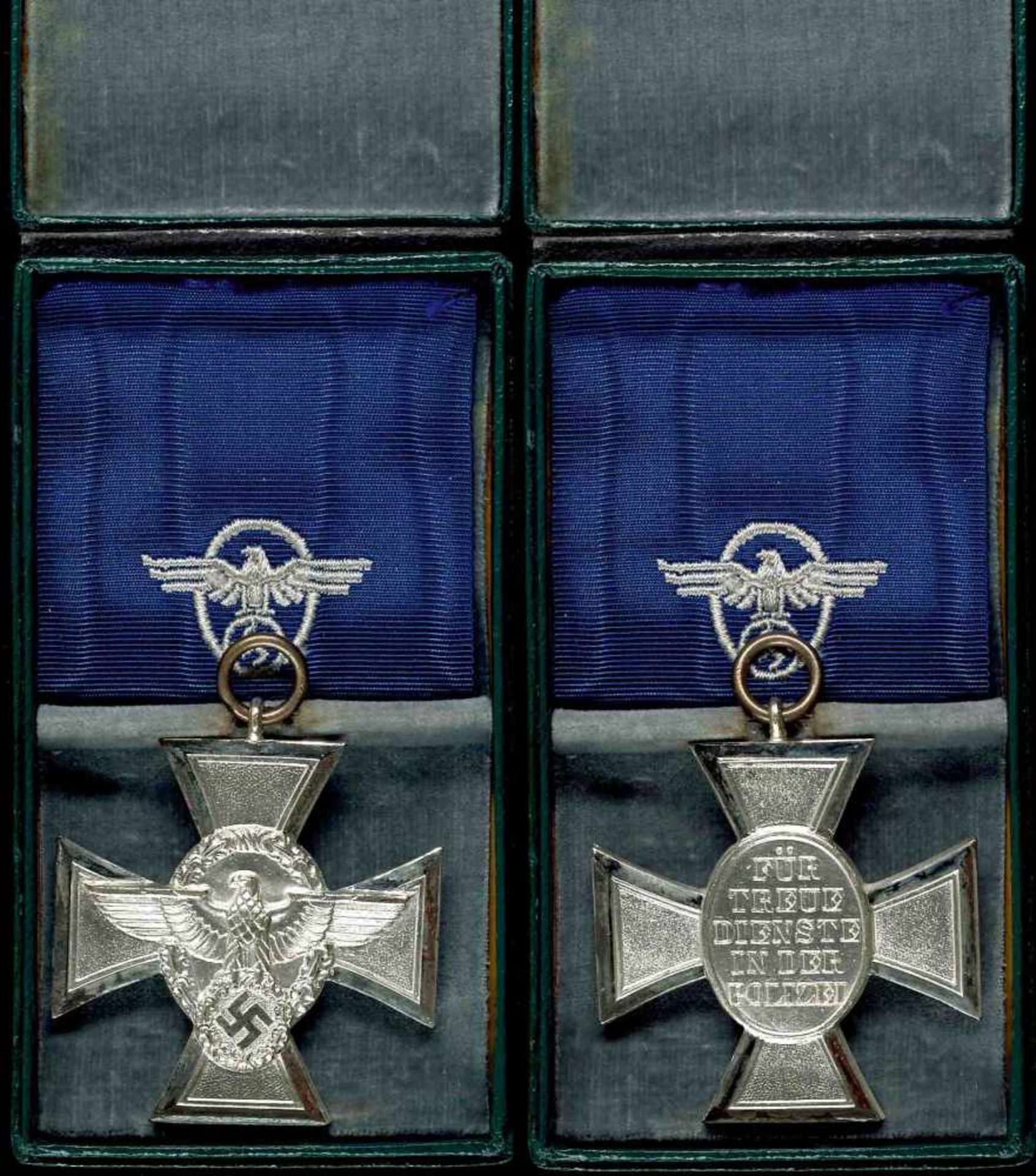 3. Reich Zivile Auszeichnungen Polizei, Dienstauszeichnung 2. Stufe für 18 Jahre, Buntmetall