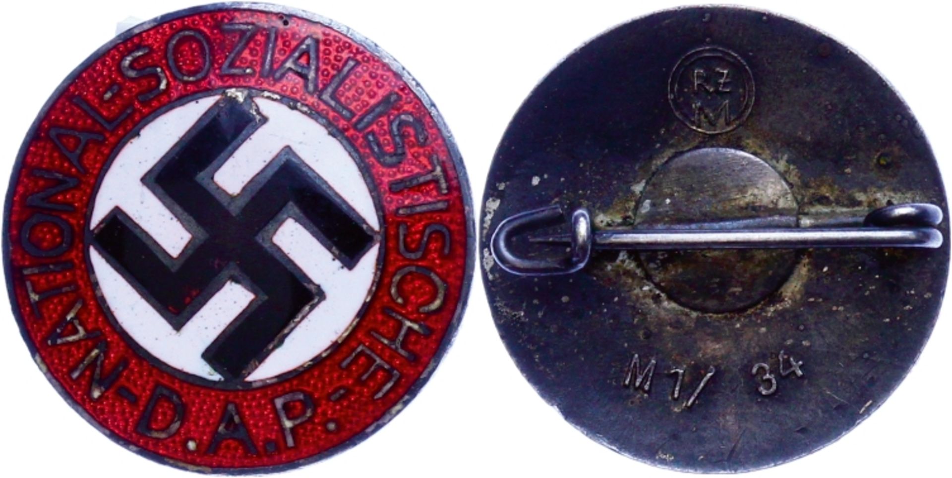 Kleinabzeichen, Mitgliedsnadeln 1871-1945 Nationalsozialistische Deutsche Arbeiterpartei (NSDAP),
