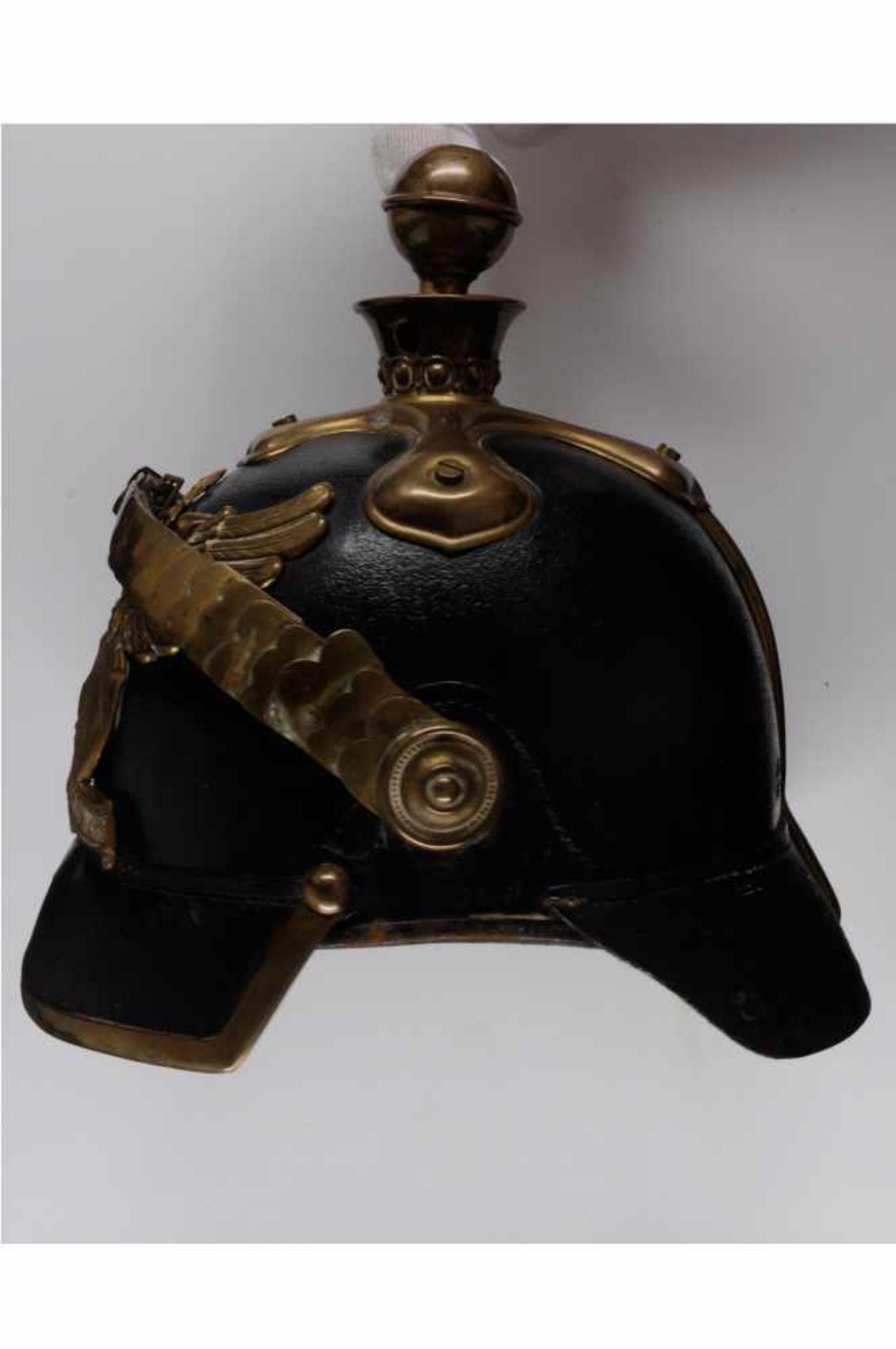 Kaiserreich/Weim. Rep. : Uniformen, Kopfbed., etc. Baden, Pickelhaube Feuerwehr-Kommandant, - Bild 3 aus 6