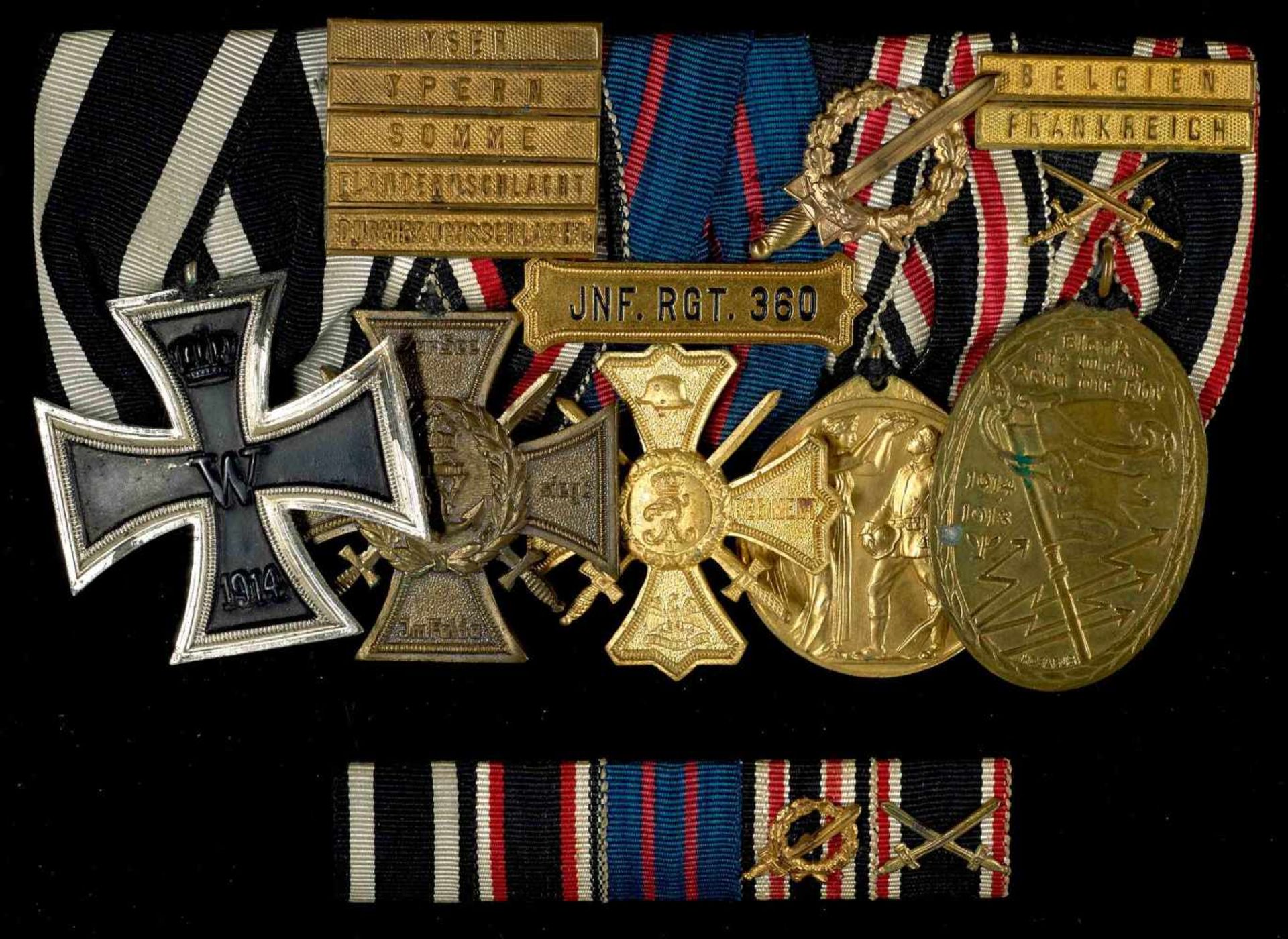 Deutsche Ordenspangen bis 1933 Ordensspange mit Preussen Eisernes Kreuz 1914 2. Klasse,