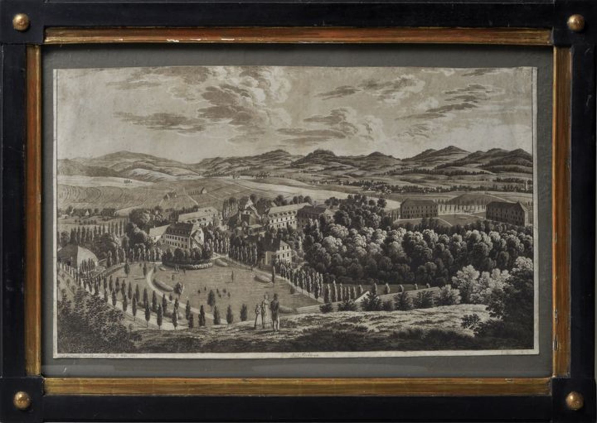 Weber, David (1790 Zürich-1865 Wien): Ansicht von Bad Cudowa (Kudowa-Zdrój/<b - Bild 2 aus 2