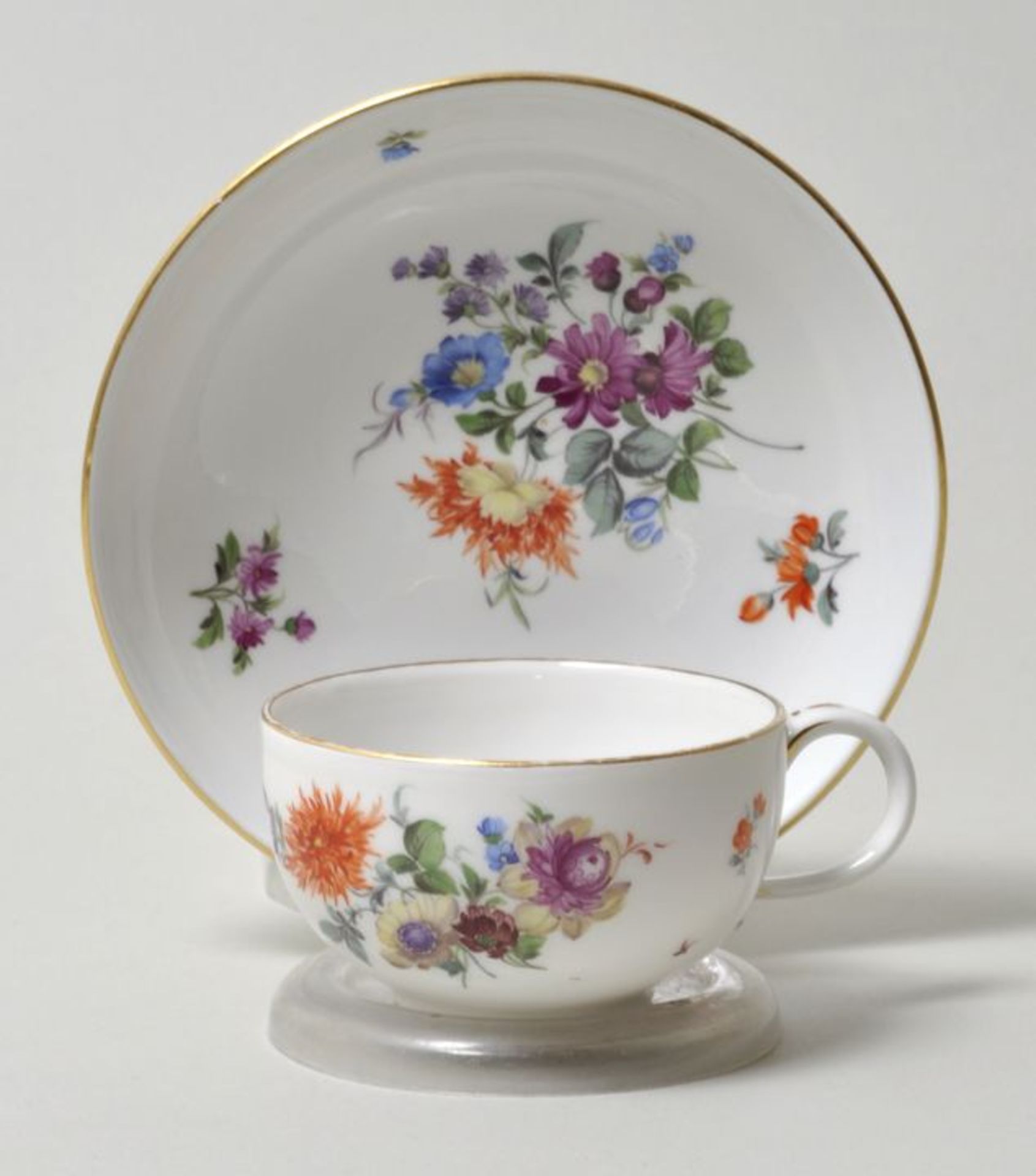 Tasse mit Untertasse, Meissen, um 1860