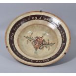 Große Schüssel, Hafnerware, dat. 1831