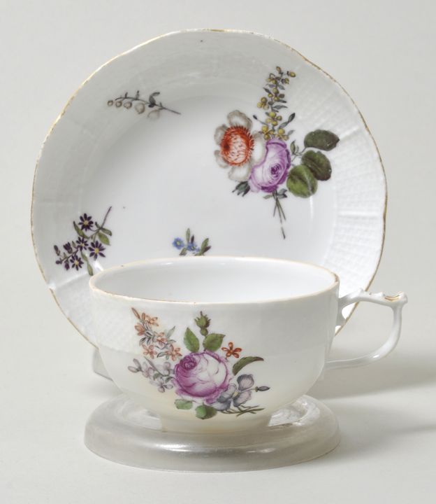 Tasse mit Untertasse, Meissen, wohl um 1740/50