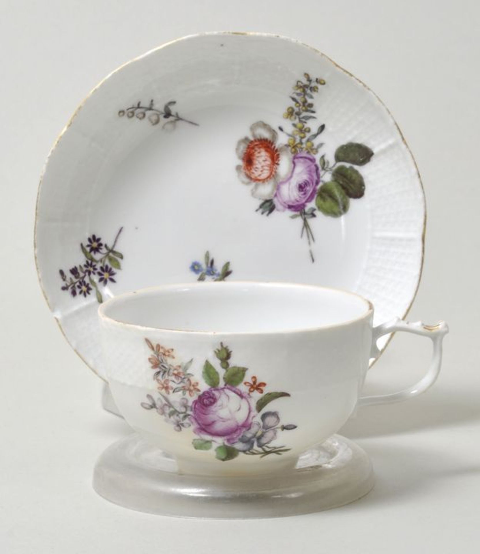 Tasse mit Untertasse, Meissen, wohl um 1740/50