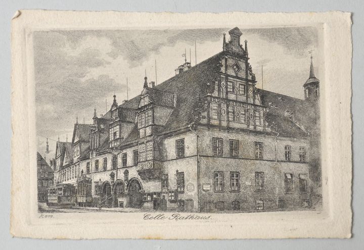 4 Ansichten-Postkarten der Stadt Celle (Niedersachsen), um 1905 - Image 3 of 4