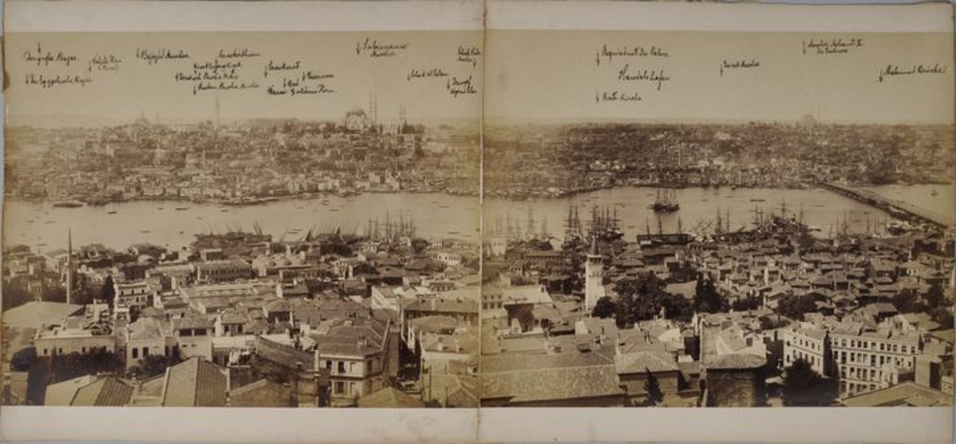 Großes Panorama von Konstantinopel (Istanbul), ca. 1880 - Bild 3 aus 4