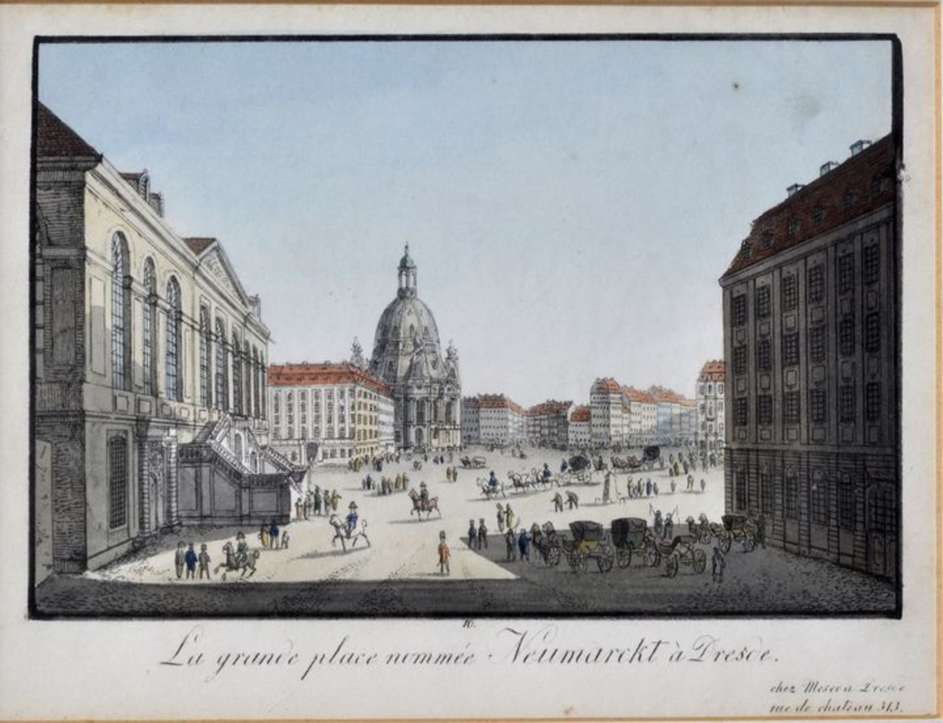 Ansicht vom Neumarkt in Dresden, 1. Viertel 19. Jh.