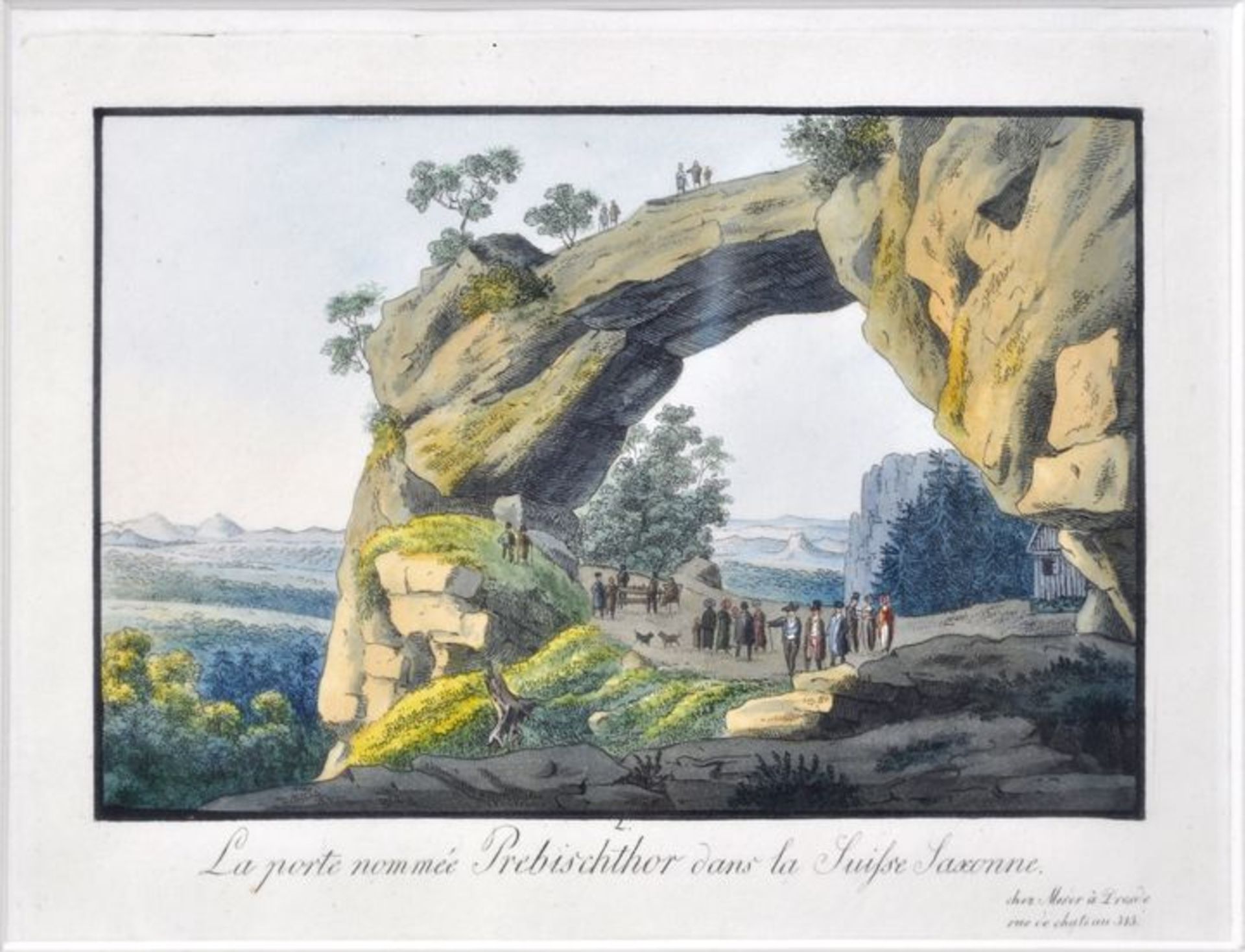Ansicht vom Prebischtor in der Sächsischen Schweiz, ca. 1825