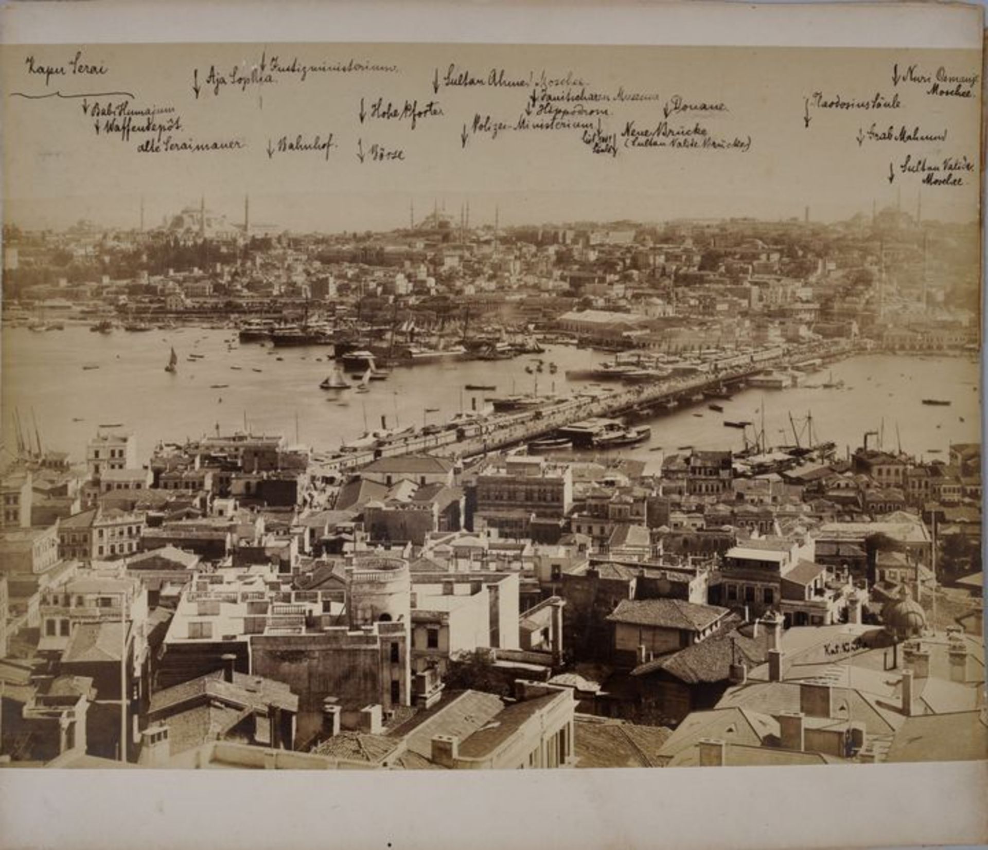 Großes Panorama von Konstantinopel (Istanbul), ca. 1880 - Bild 2 aus 4