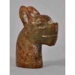 Kopf eines Hundes (?), China, archaischer Stil